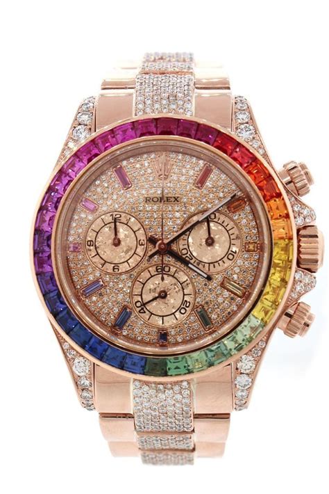 rainbow gem rose rolex|Rolex rainbow full diamond.